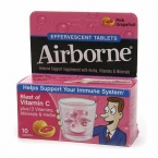 Airborne Effervescent Health Formula, Pink Grapefruit 10 tablets Price Includes Shipping Airborn...